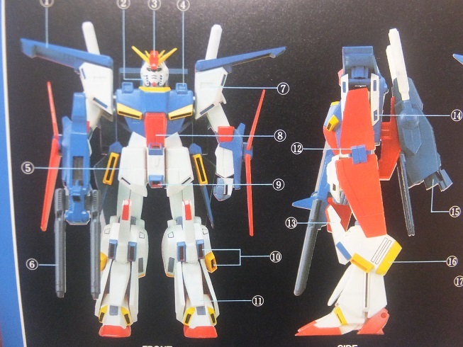 再販美品 バンダイ（旧赤マーク） 1/144 ZZガンダム ダブルゼータ 未