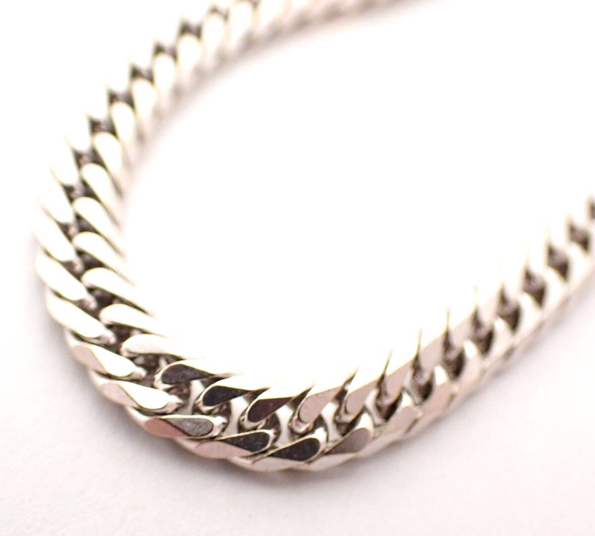 美品 ホワイトゴールド 6面喜平ダブルブレスレット K18WG 10.2g 18cm バングル_1