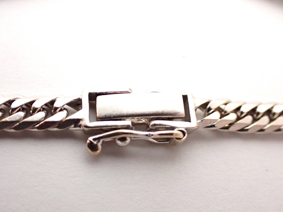 美品 ホワイトゴールド 6面喜平ダブルブレスレット K18WG 10.2g 18cm バングル_2