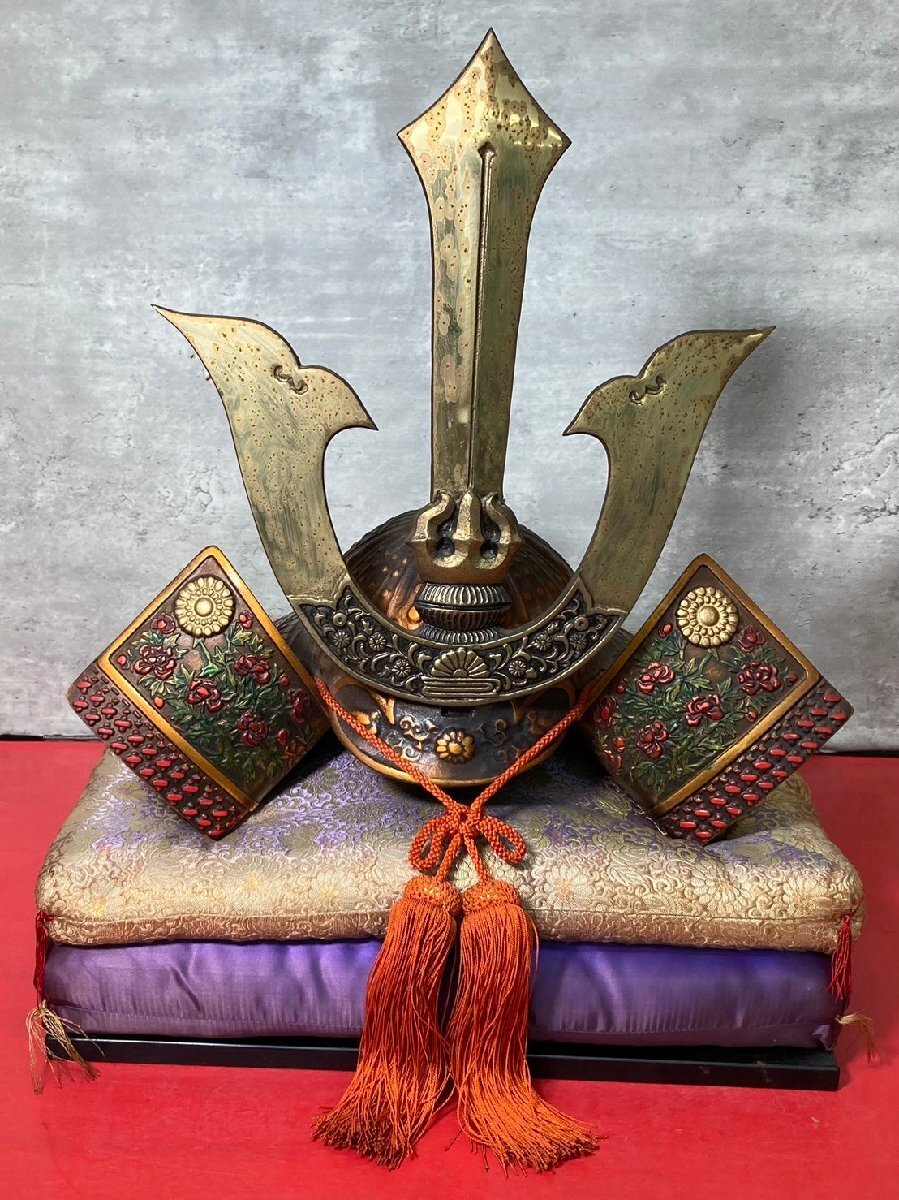 大楠公之出世兜 万右工門作 金属製 兜 五月人形 兜飾り 美術品 美術