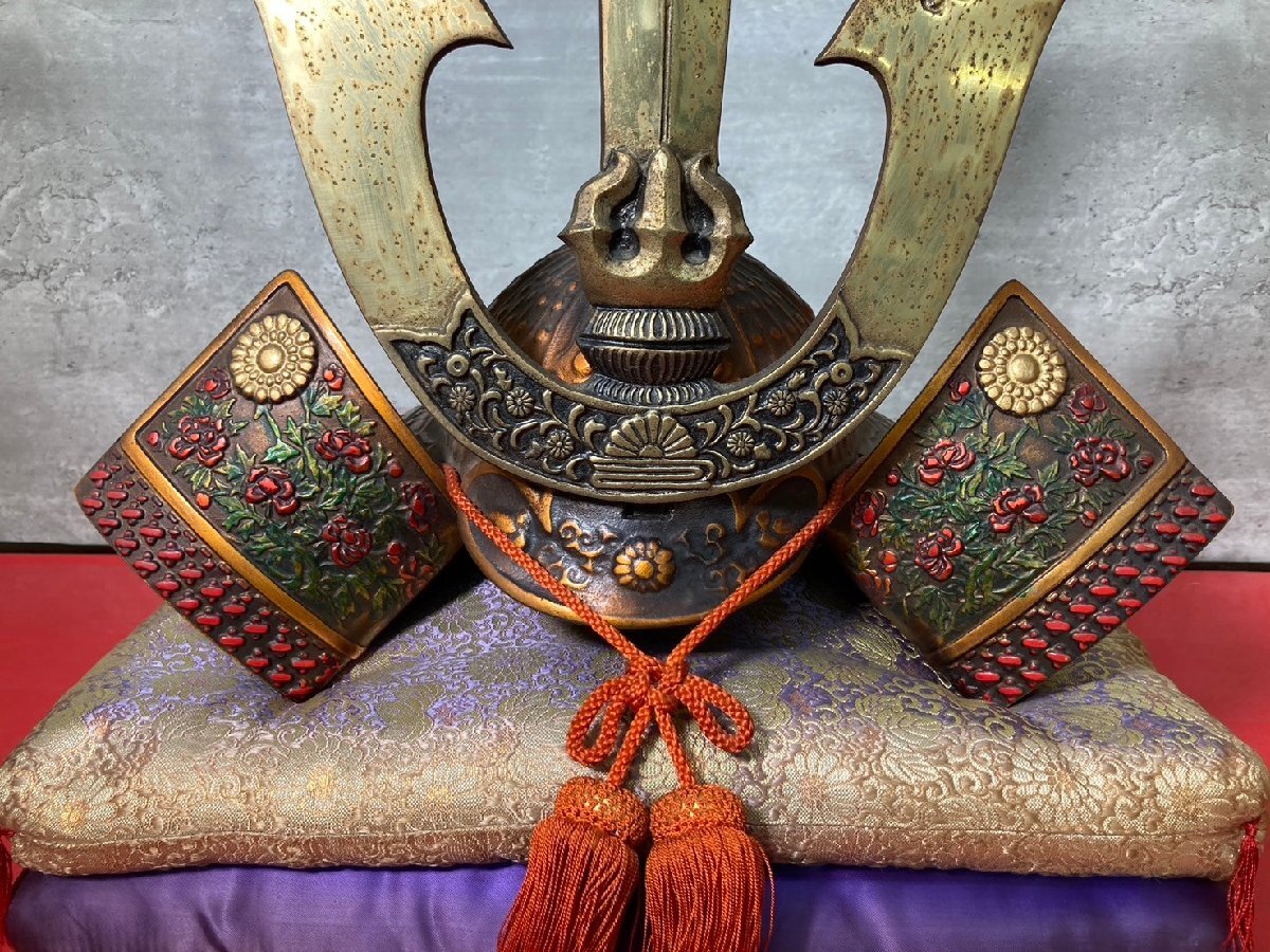 大楠公之出世兜 万右工門作 金属製 兜 五月人形 兜飾り 美術品 美術