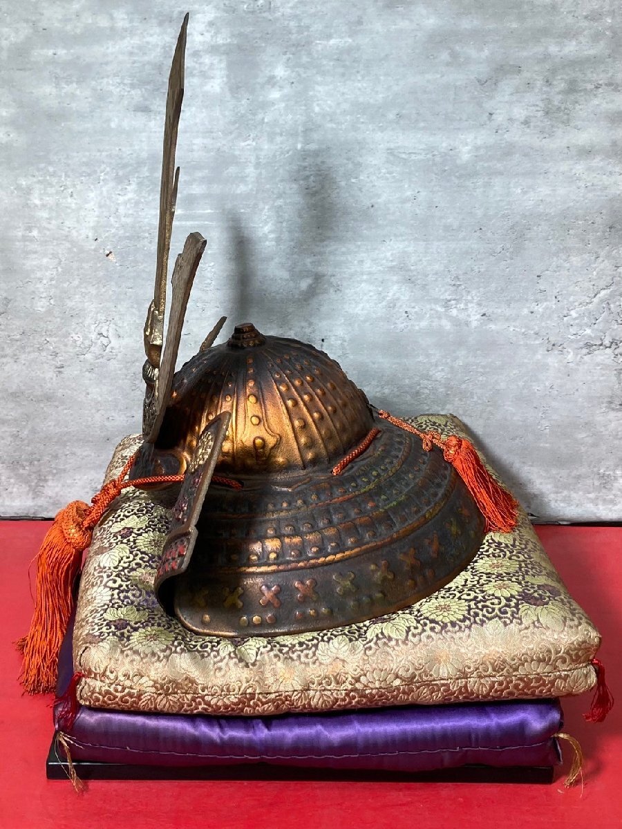 大楠公之出世兜 万右工門作 金属製 兜 五月人形 兜飾り 美術品 美術