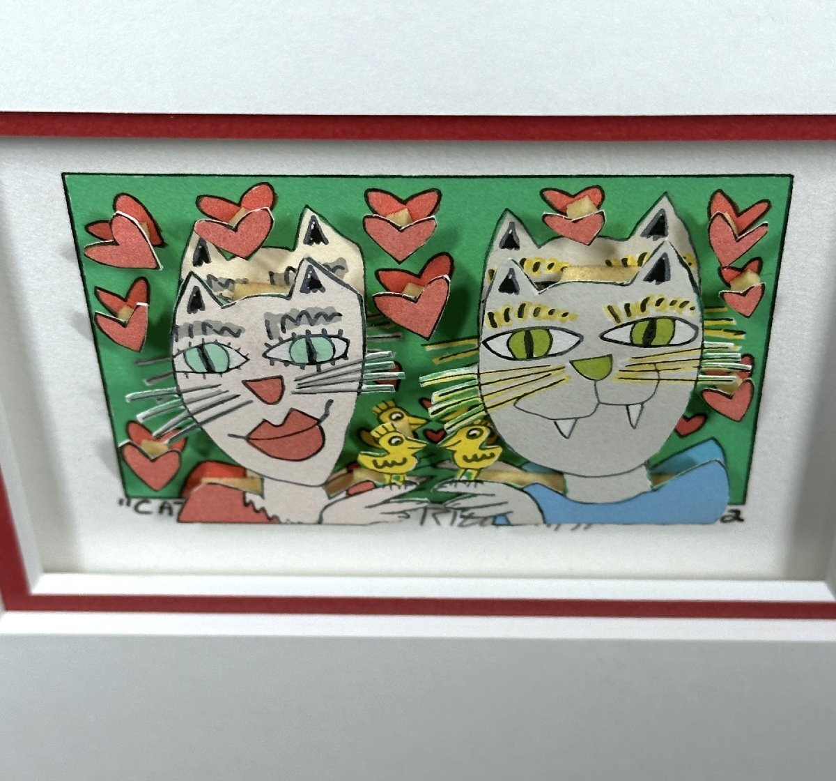 ☆ジェームス・リジィ☆ Cat My Eye On You☆3Dシルクスクリーン☆猫