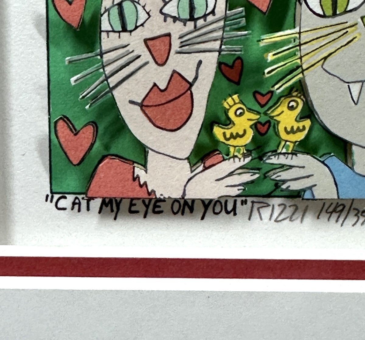 ☆ジェームス・リジィ☆ Cat My Eye On You☆3Dシルクスクリーン☆猫