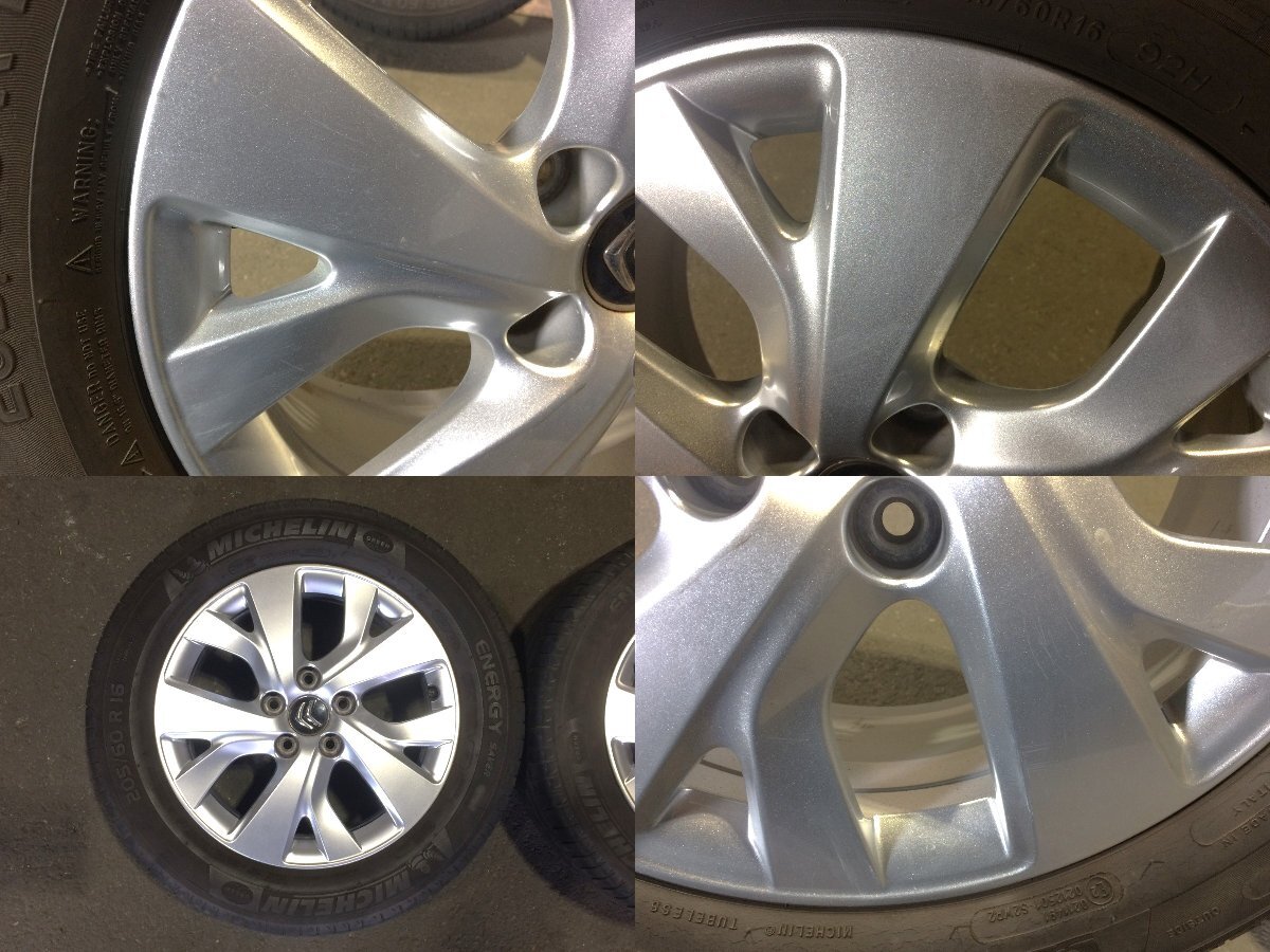 CITROEN C4 純正16インチアルミホイール、タイヤセット 中古 