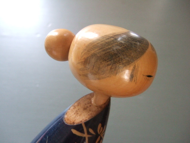 佐藤翠崕 作 創作こけし 蝉しぐれ さとうすいがい 34cm程 内閣総理大臣受賞