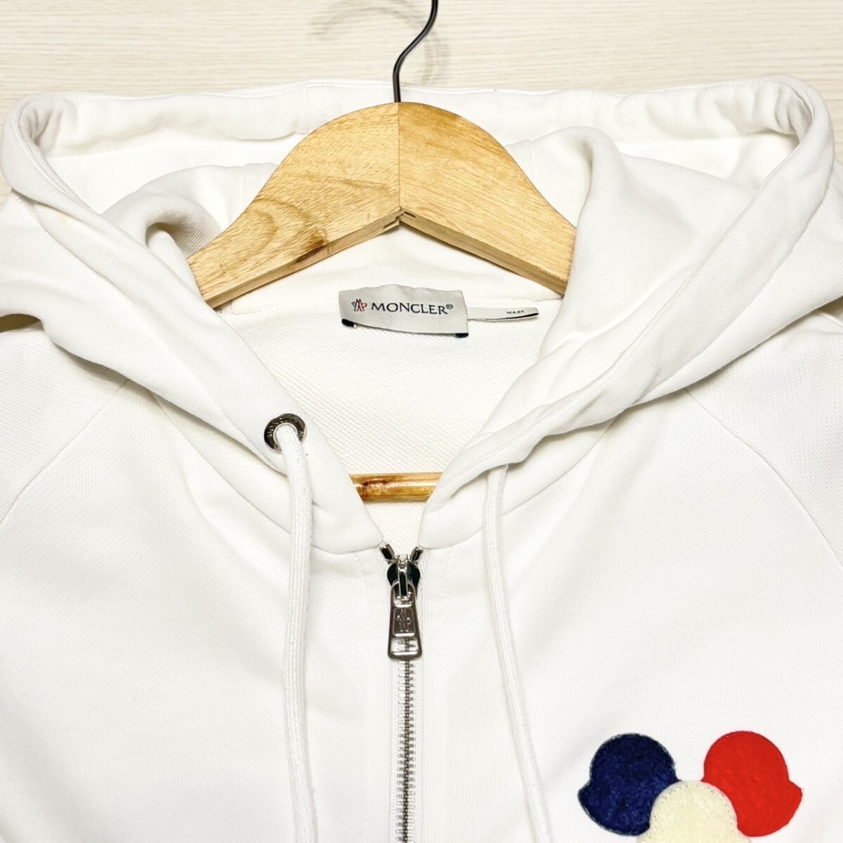 MONCLER トリコロール ジップアップ パーカー NAVY Mサイズ MONCLER
