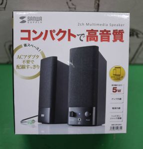 未使用品 サンワサプライ マルチメディアスピーカー 3.5mmステレオミニジャック接続 5W