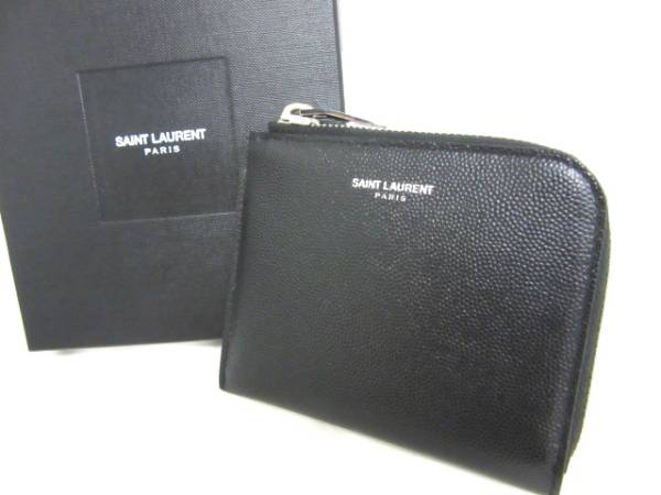 美品【SAINT LAURENT】サンローラン ジップコインケース 財布