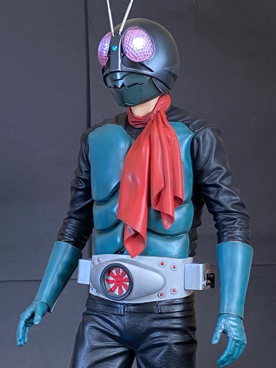 海洋堂 メガソフビ 仮面ライダー 旧1号 電飾改修完成品！ 検ビリケン