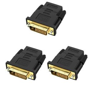 I443 DVI HDMI 変換アダプター 3個 オスメス DVI-D 24+1