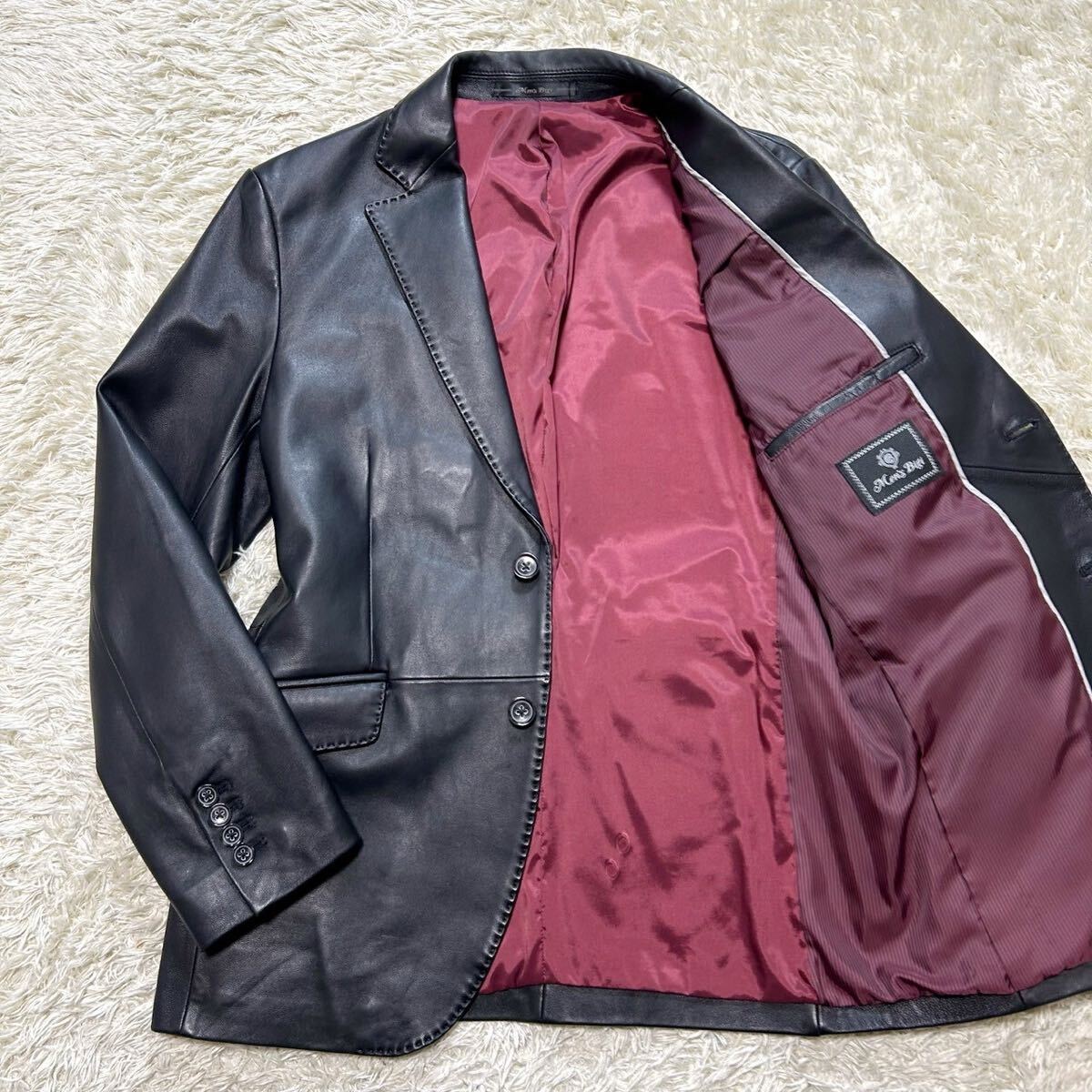 未使用級!!!メンズビギ【極上のラムレザー】MEN'S BIGI レザー
