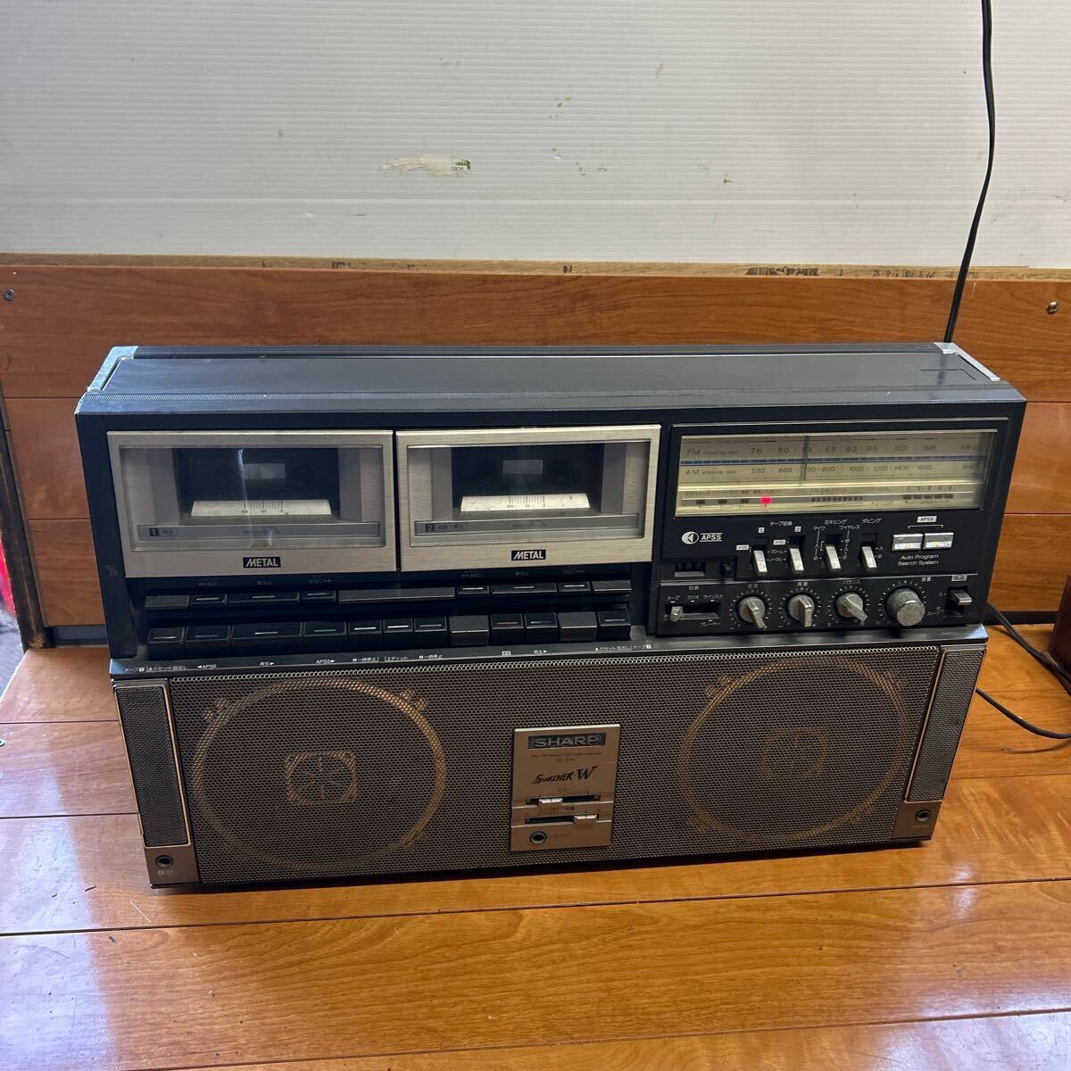 SHARP Yahoo!オークション GF-818ST Wラジカセ レトロジャンク品 「gf