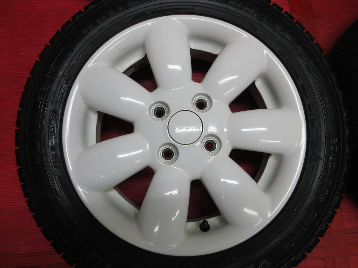 スズキ ラパン純正14インチホイール 白♪ 4本 4.5J +45 4H 100 DUNLOP 