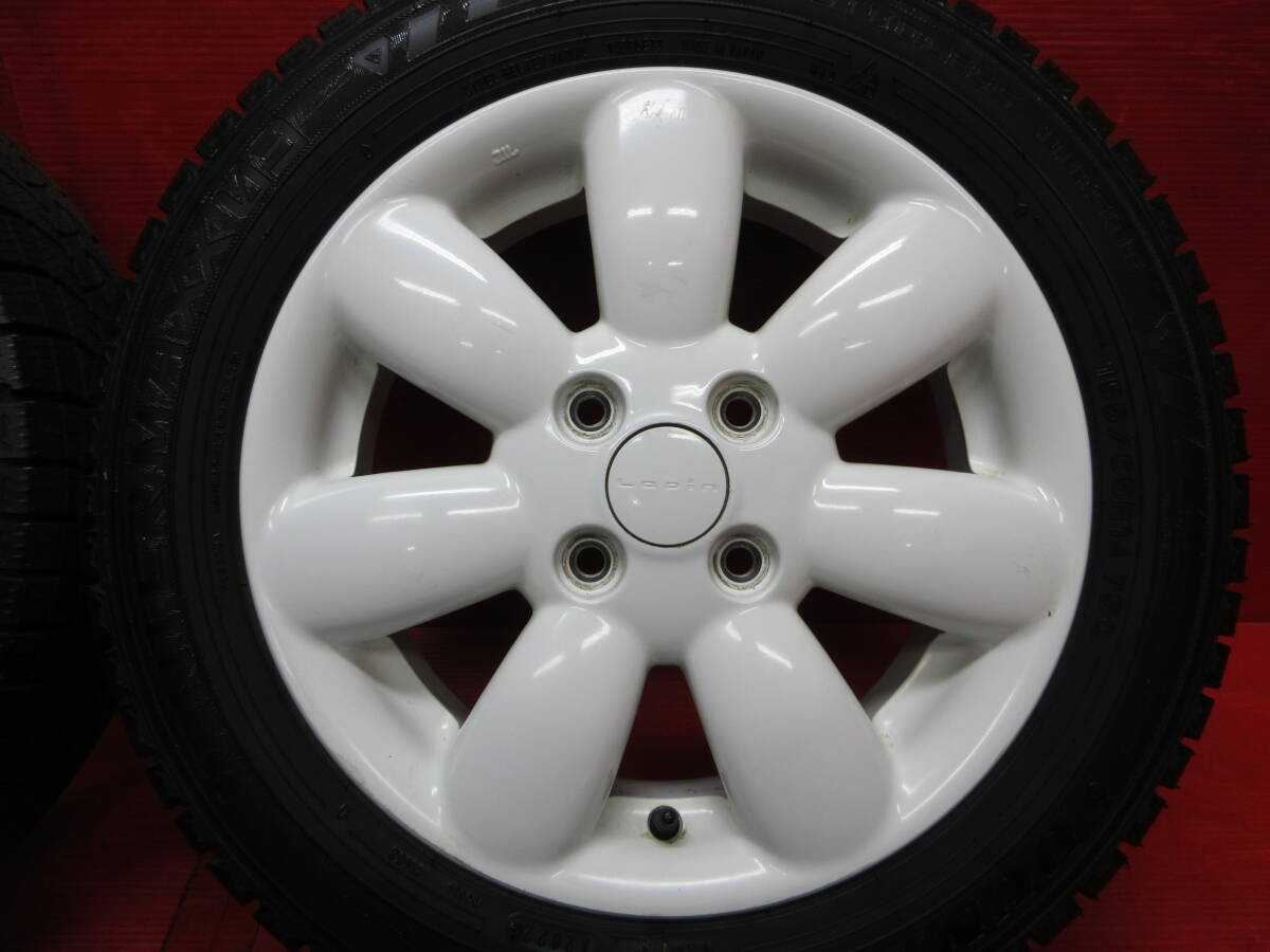 スズキ ラパン純正14インチホイール 白♪ 4本 4.5J +45 4H 100 DUNLOP 
