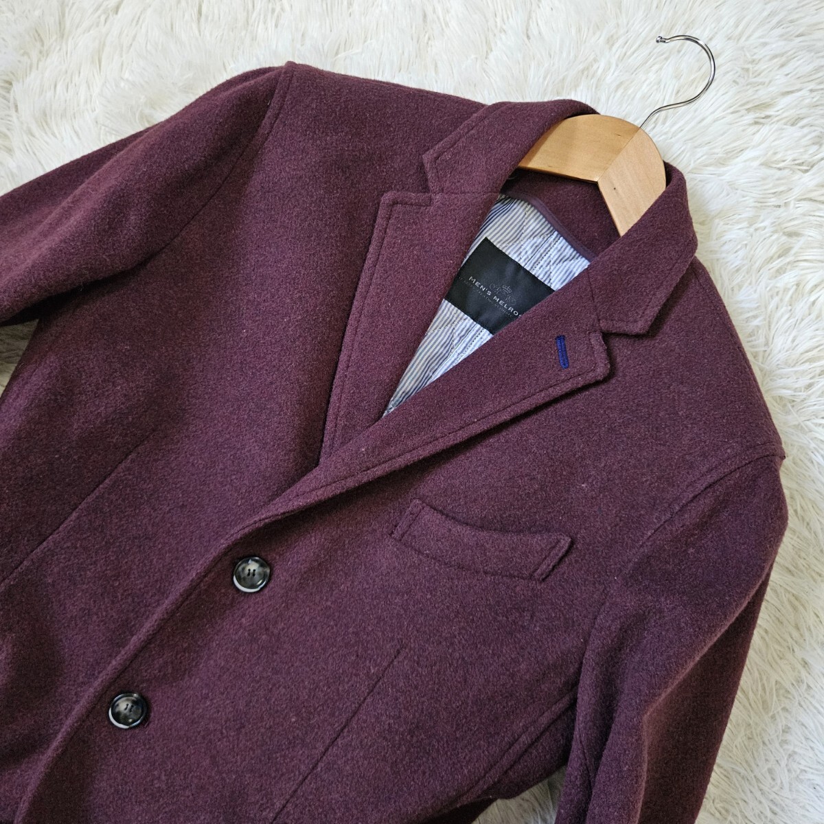 メンズ メルローズ【ボルドー の深み 希少サイズ XL キルティング 