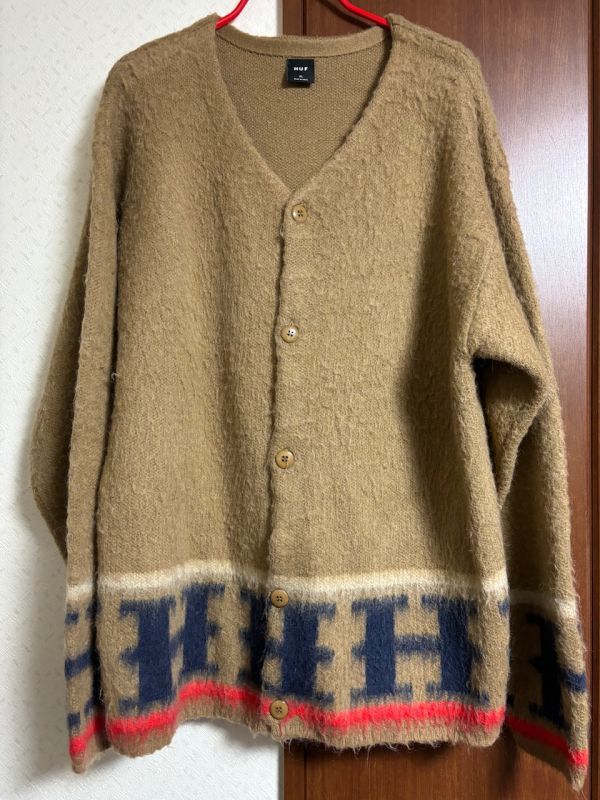 HUF（ハフ） カーディガン（モヘア調） XLサイズ 美品 【公式通販】