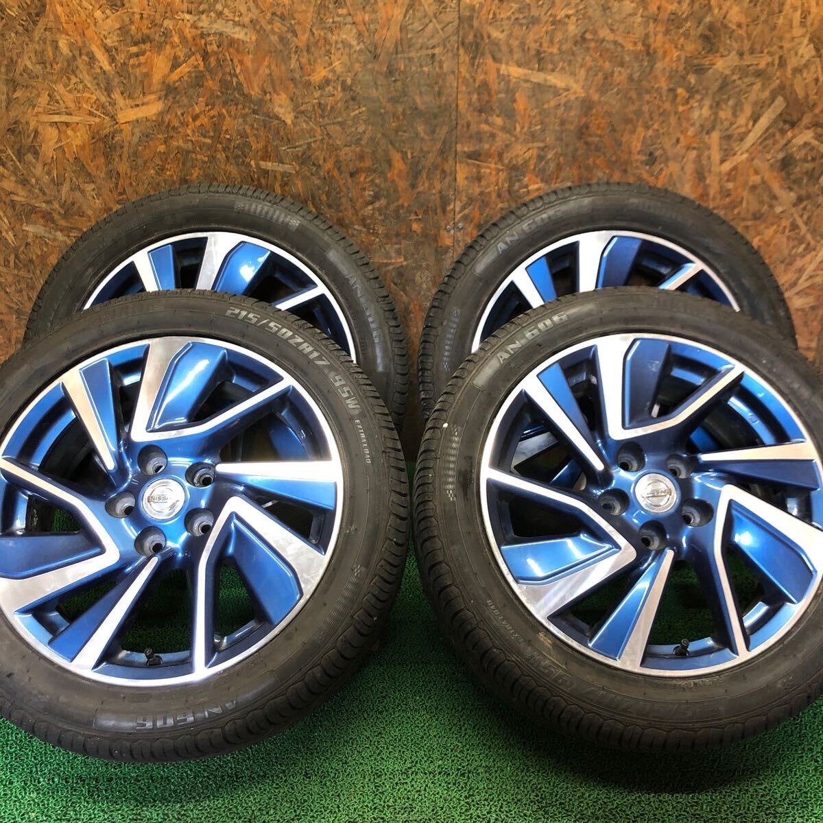 日産 リーフ エアロスタイル純正 17×6.5J 114.3/5H 極上バリ山タイヤ 