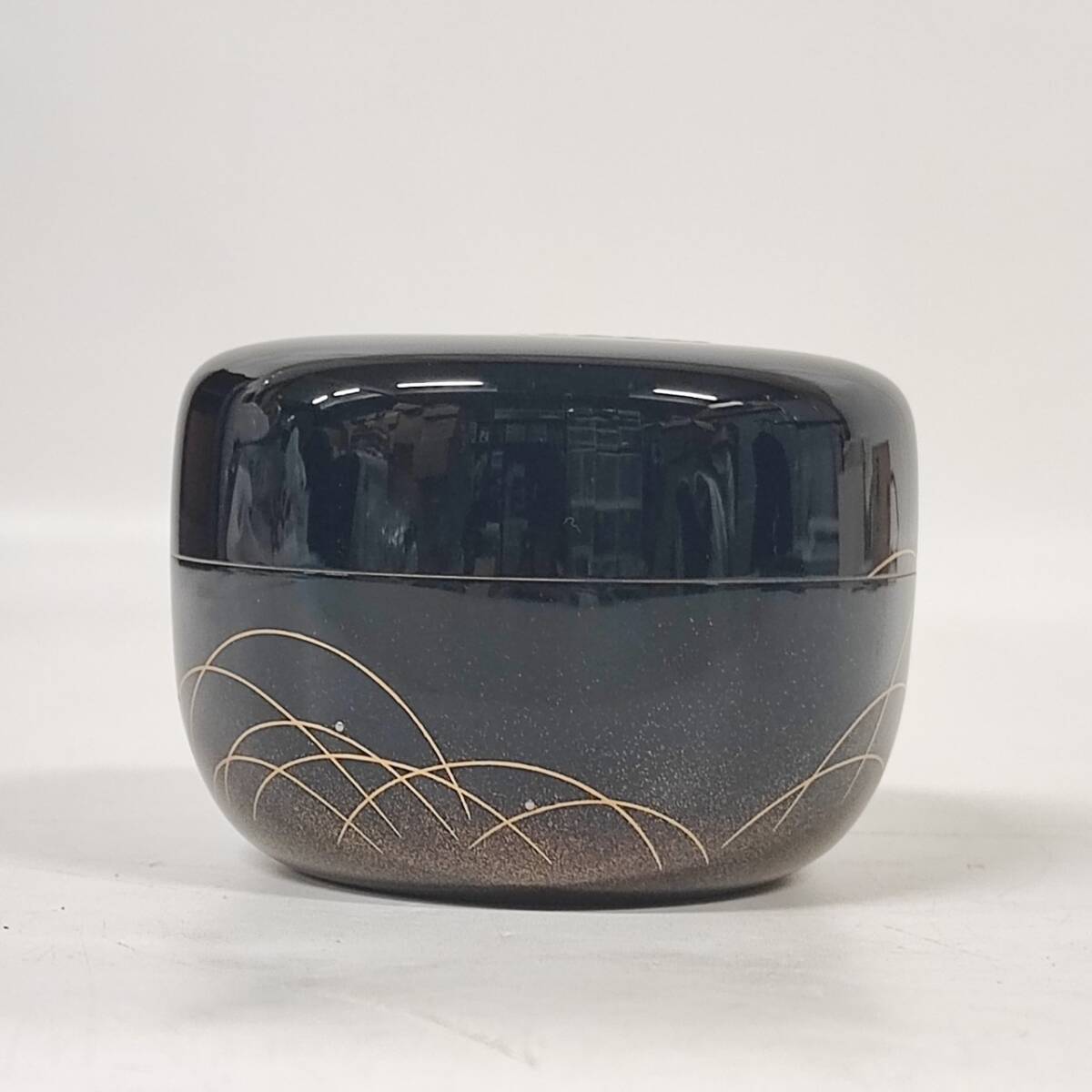 茶道具輪島塗 輪島塗蒔絵 輪島塗 茶櫃 西鍛冶造 本地 黒塗 蒔絵付 西