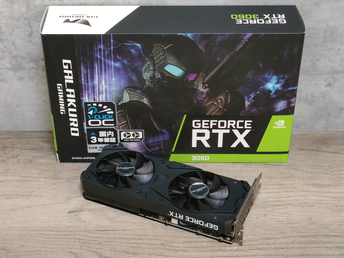 NVIDIA 玄人志向 GeForce RTX3060 12GB GALAKURO GAMING OC