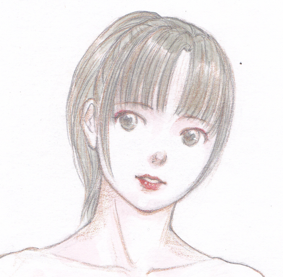 vivi 手描きイラスト「Venus350」女の子 美人 美少女 和服 脱ぐ 美人画