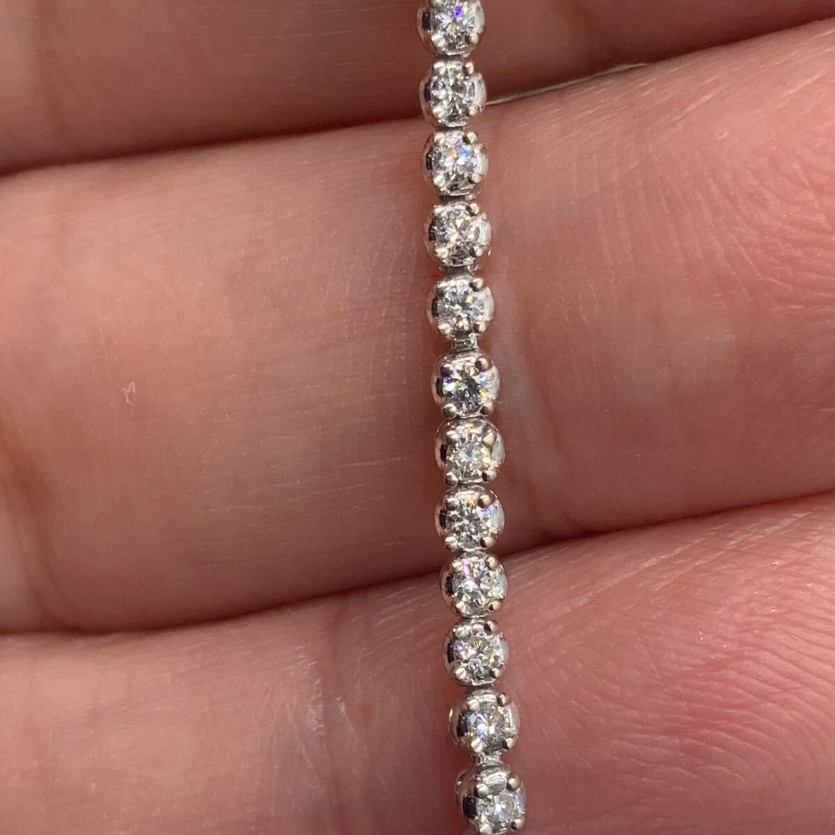 K18WG 合計 1.00ct ダイヤモンド テニスブレスレット K18WG テニス 