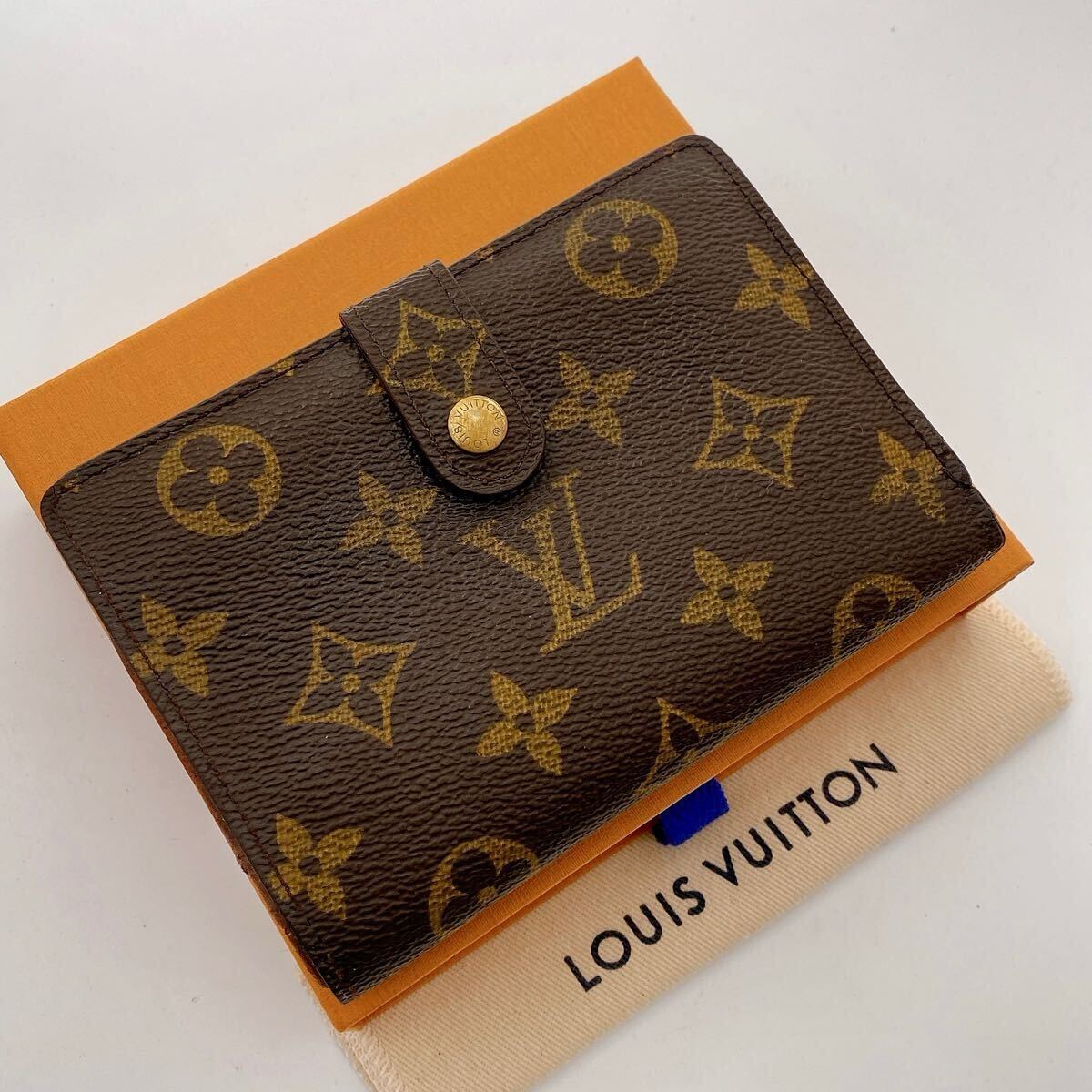 H1747【美品】ルイヴィトンLOUIS VUITTON ヴィエノワ がま口折り財布
