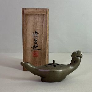 白銅 兎　香炉置物 木箱付き　日本芸術院 文化勲章作家 蓮田修吾郎 蓮田修吾郎の値段と価格推移は？｜36件の売買データから蓮田修吾郎の