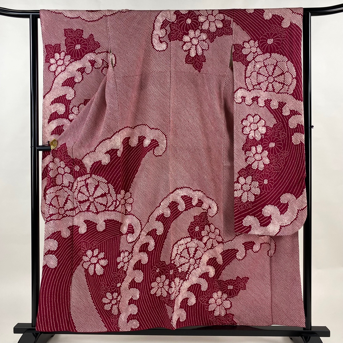 平和屋着物□豪華振袖 駒刺繍 枝花蝶文 金銀彩 正絹 逸品 DAAK5256ar