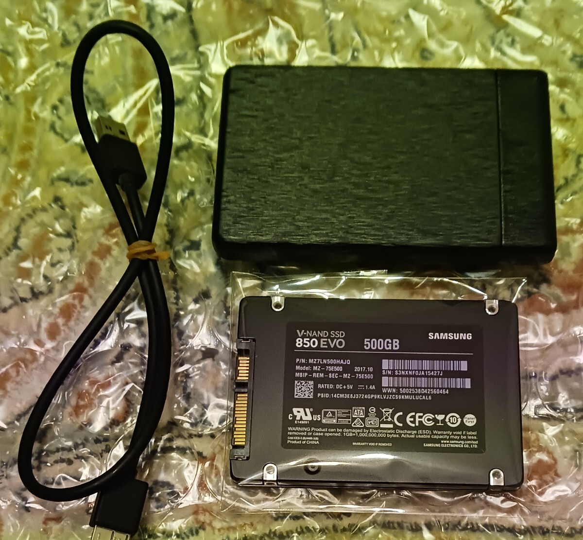 正常判定　Samsung SSD 500GB 850EVO 2.5インチ内蔵型 MZ-75E500 【PlayStation4 動作確認済】 良品 送料無料　使用時間425時間_3