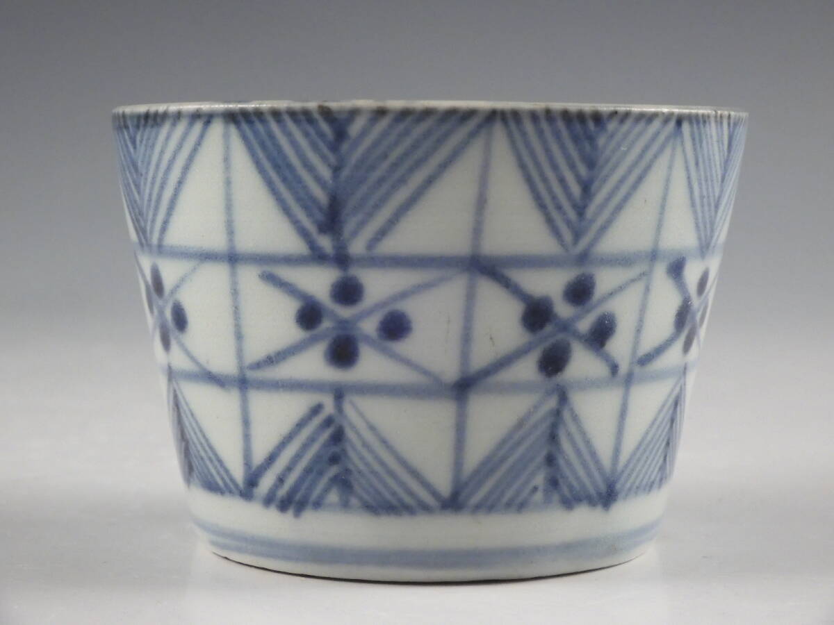 古伊万里 染付 そば猪口 10客 タルニ w8㎝ 東S8-0525② Antique Sam's