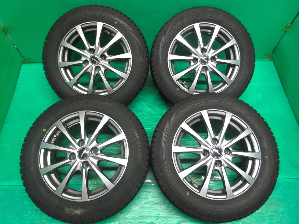 エクシーダ/5.5J-15+43 4穴 ブリヂストンVRX/175/65R15 アクア