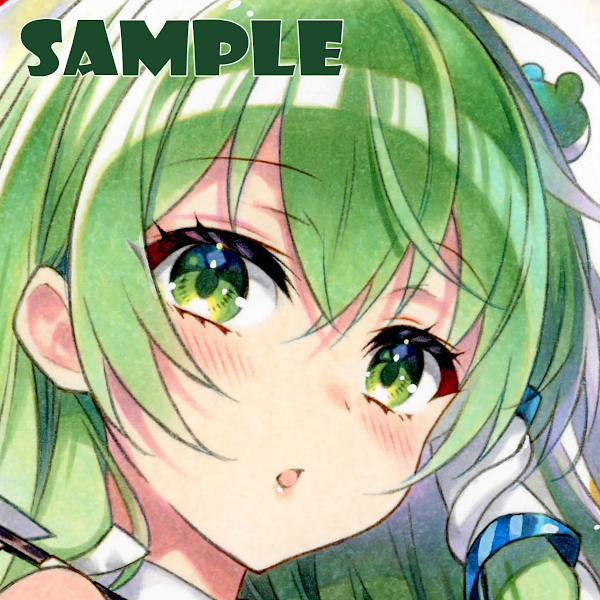 手描きイラスト 原画 アナログ 東方project ◇東風谷早苗◇ 水彩