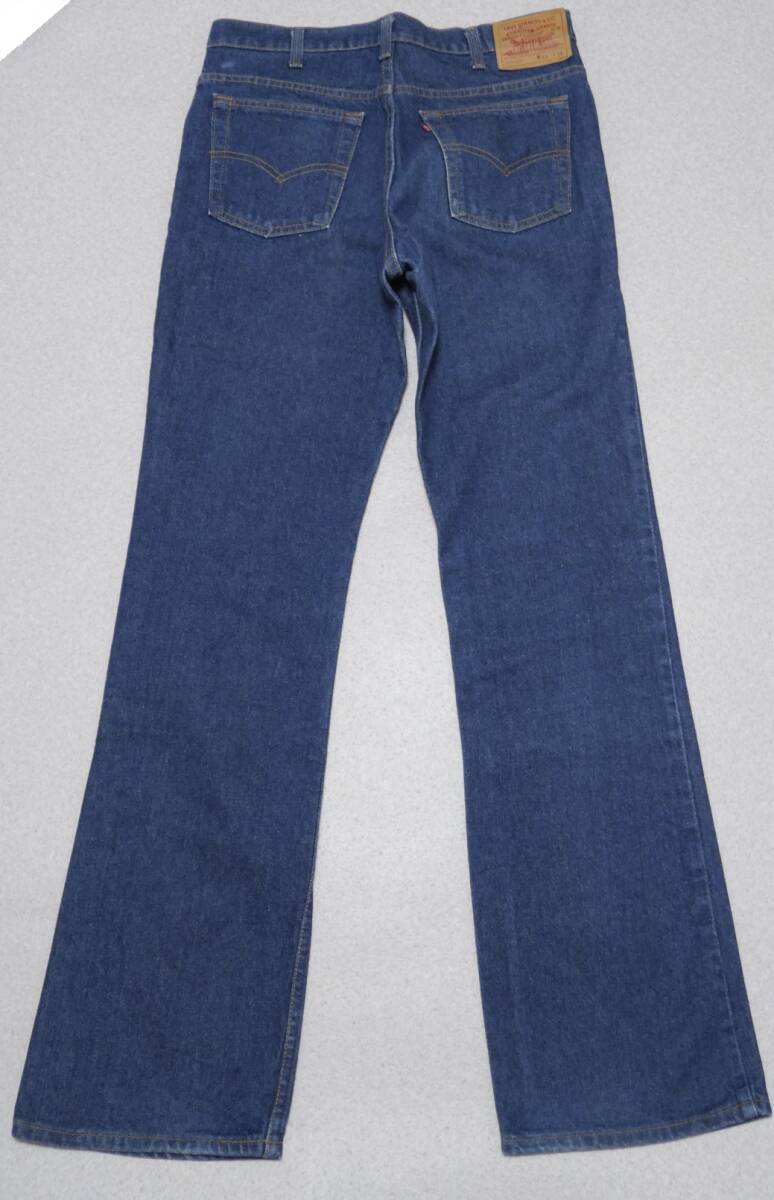 90s USA製 Levi's 517 ブーツカット デニムパンツ 紺 W33 ジッパー
