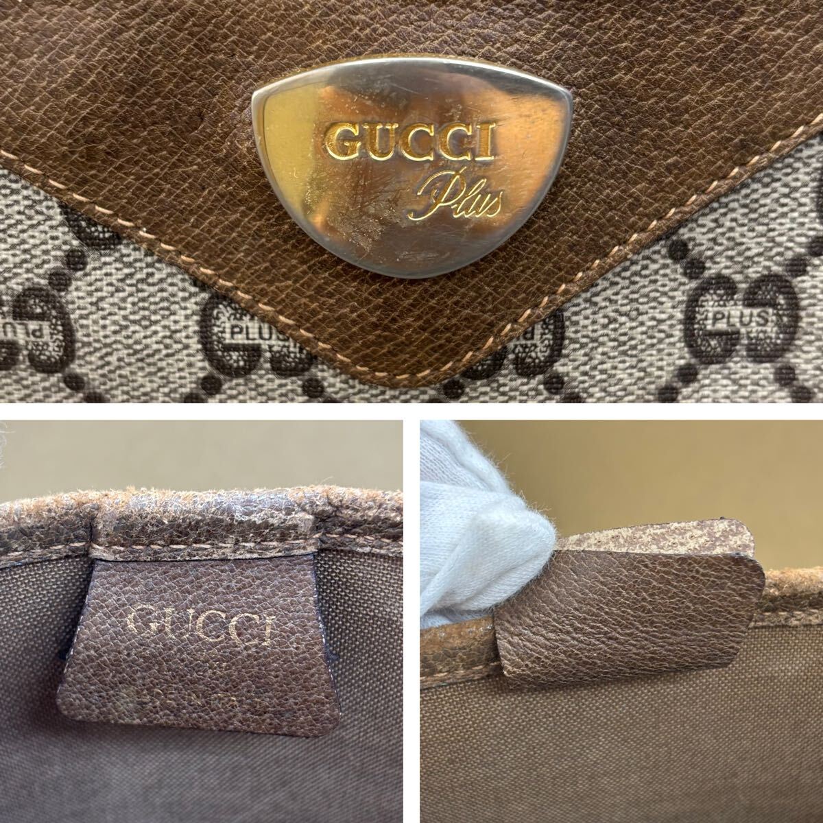 53◎1円スタート◎ GUCCI グッチ グッチプラス トートバッグ オールド