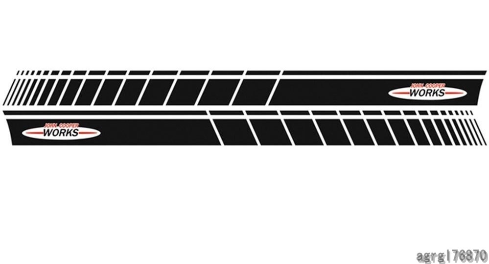 ミニクーパー ステッカー ドアサイド R56 F56 ストライプ スカート デカール ジョンクーパーワークスJCW_6