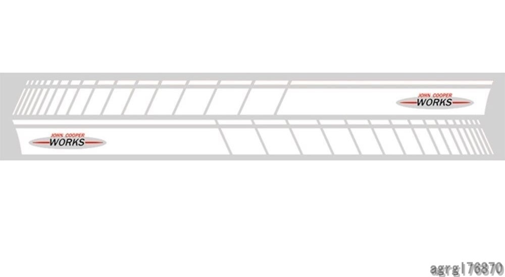 ミニクーパー ステッカー ドアサイド R56 F56 ストライプ スカート デカール ジョンクーパーワークスJCW_8