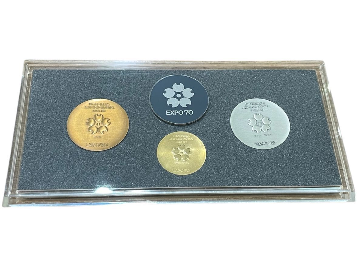 θ 日本万国博覧会 EXPO'70 記念メダル 18金 18K SV925 金銀銅メダル