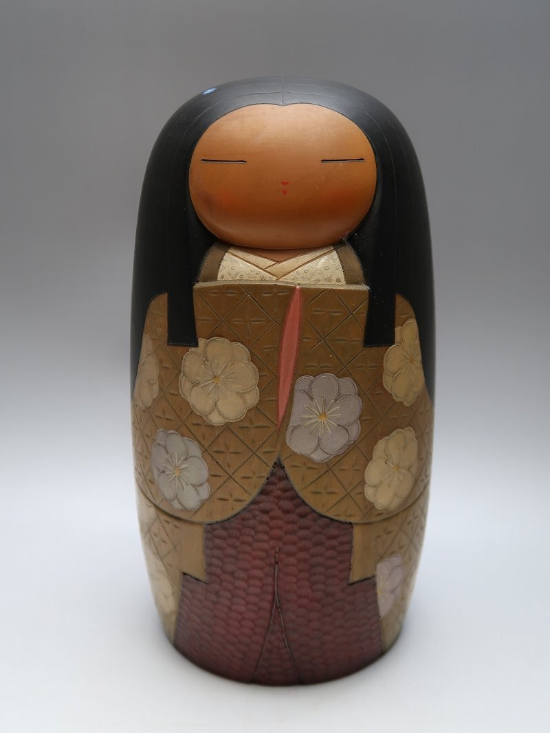 青宝】012624創作こけし 野沢薫作 昭和六十一年 鳴子温泉 伝統木工芸