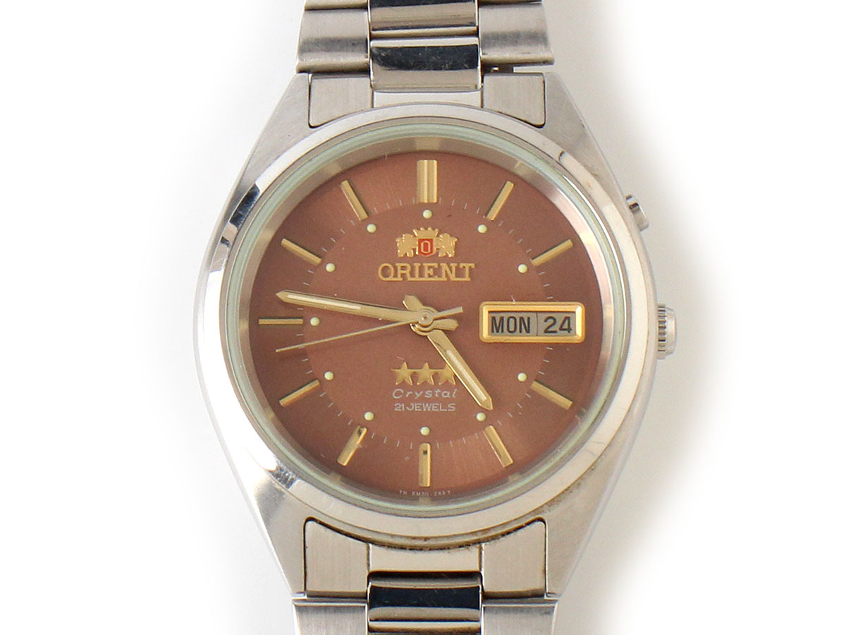 E25136 美品 ORIENT オリエント スリースター 腕時計 稼動品 EM04-D1 