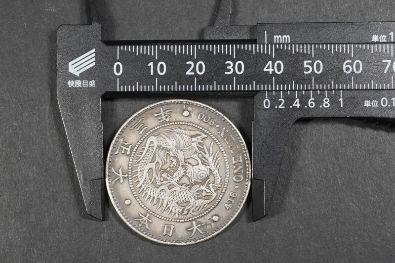 86)日本貨幣 新1円銀貨 小型 大正3年◇真正品◇T3 量目約26.90g 直径約