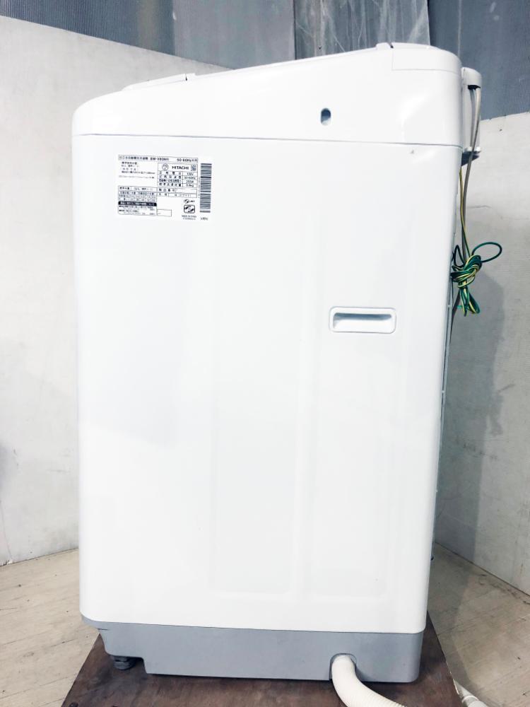 送料無料★2023年製★極上超美品 中古★日立 ビートウォッシュ！8kg 本体幅57cm★大流量ナイアガラビート洗浄！洗濯機【BW-V80H-W】EIHY_6