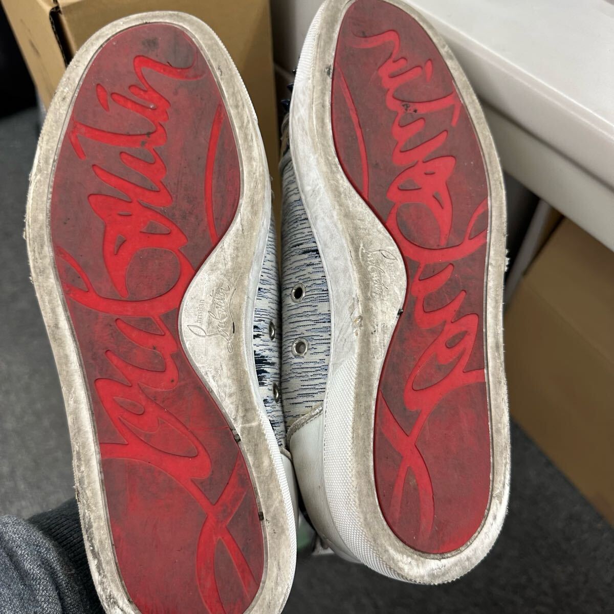 079]Christian Louboutin クリスチャンルブタン フロントスタッズ 