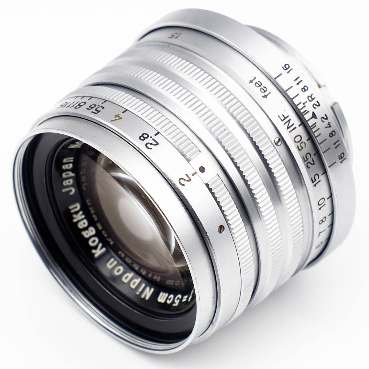 NIKON NIKKOR H・C 5cm f2 L39 ライカスクリュー NIKKOR H.C 5cm F2 for L39 Leica Screw Mount All Chrome Silver
