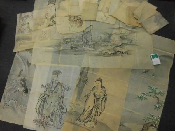 狩野派画家【肉筆 写図 下絵 まくり 28枚】探幽常信尚信常時ほか