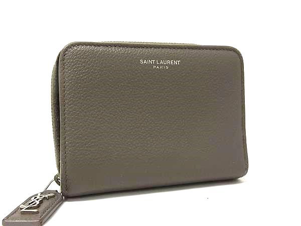 サンローラン カサンドラ Lジップウォレット 1円 SAINT LAURENT サンローラン カサンドラ レザー 二つ折り 財布