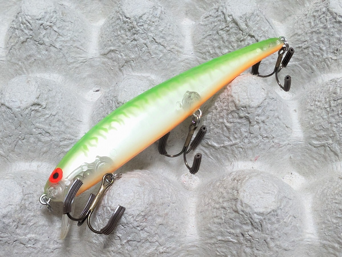 ボーマー・夜光板入り・エイト環・クリア素材【ロングＡ １５Ａ】４1/2inch・１/２oz.：グリーンタイガー/グロー/オレンジベリー_2