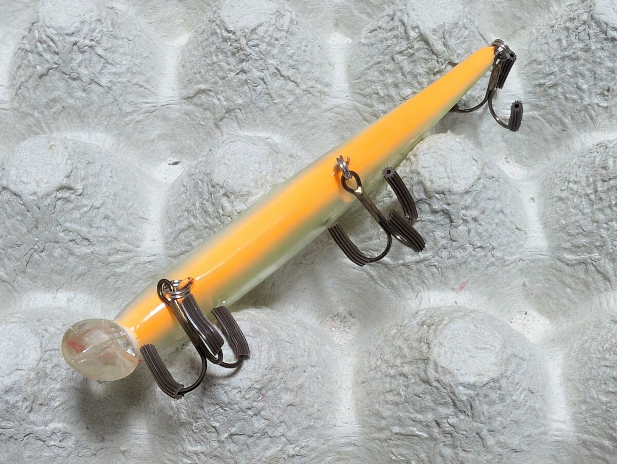 ボーマー・夜光板入り・エイト環・クリア素材【ロングＡ １５Ａ】４1/2inch・１/２oz.：グリーンタイガー/グロー/オレンジベリー_3