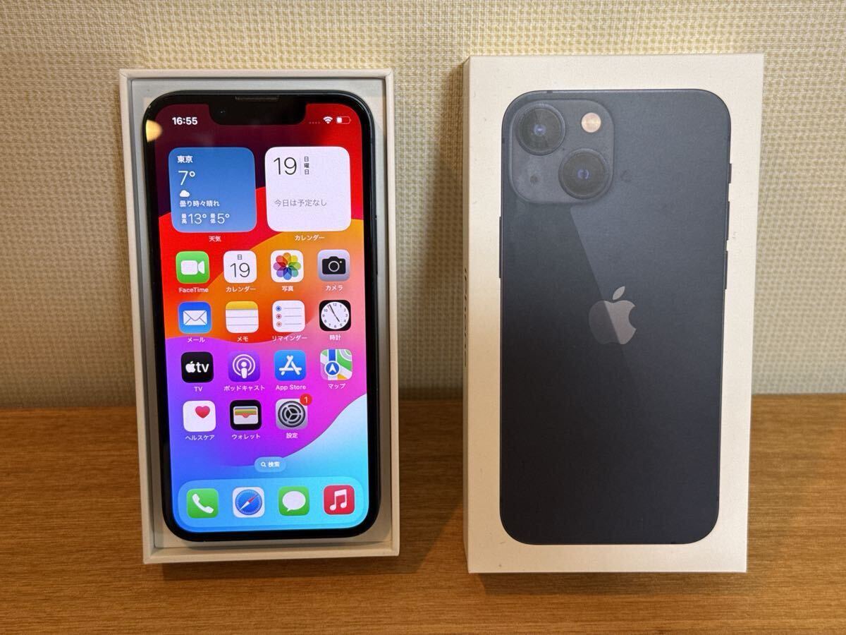 iPhone 13 mini 128GB ミッドナイト MLJC3J/A Apple Store購入品 SIM 