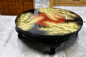 茶道具　輪島塗　角野岩次作　溜塗沈金寿松松葉散らし　棗　共布共箱　G　R6187 輪島塗 角野岩次の値段と価格推移は？｜3件の売買データから輪島塗